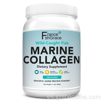 Péptidos de colágeno marino soporte en polvo para la salud de la piel